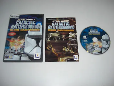 £6.99 • Buy Star Wars GALACTIC BATTLEGROUNDS CLONE CAMPAIGNS Add-On Expansion Pack Pc Cd Rom