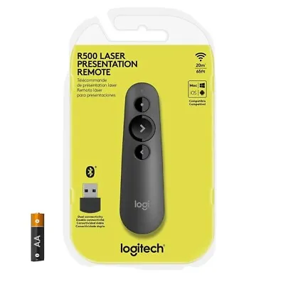 £57 • Buy Logitech R500s Laser Class 1 Presenter Bluetooth And USB / Presentation Click...