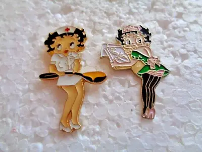 £3.40 • Buy Job Lot Of 2 Sexy Betty Boop Waitress/Nurse Metal Lapel Pins