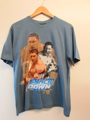 £10 • Buy WWE Smack Down Dave Batista Graphic T-Shirt Pale Blue Colour Size S