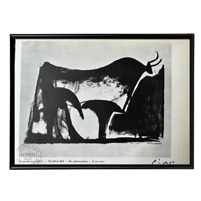 Pablo Picasso Original Signed Print The Black Bull 1947 Vintage Art • $80