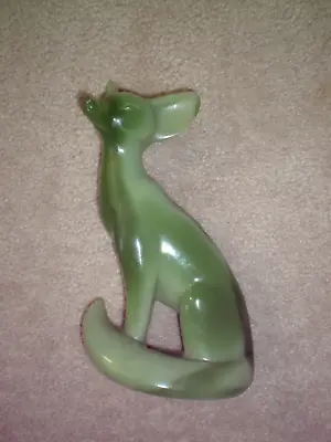 G Ruggeri Artist - Fox Sculpture Figurine Faux Jade Wony Ltd Vintage 1960s 1970s • $39.99