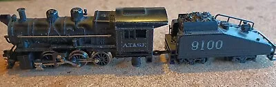 TRIX N Scale Diecast ATSF 0-6-0 Steam Locomotive With Tender Tested Running  • $50