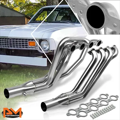 For 67-74 Chevy SBC Small Block V8 LS1-LS6 LSX S.Steel Long Tube Exhaust Header • $156.89