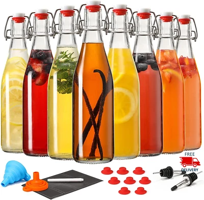 $54.99 • Buy Swing Top Glass Bottles Flip Top Beer Brewing Bottles Fermentation Kombucha