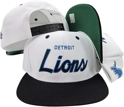 Vintage NFL Detroit Lions Script Snapback Hat / Cap - NWT • $64.99