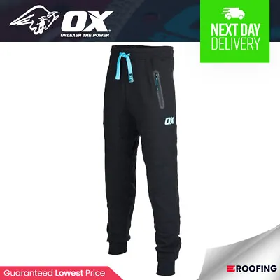 OX W5508 Mens Jogging Bottom Work Pants Ultimate Comfort Fit Black All Sizes • £23.29