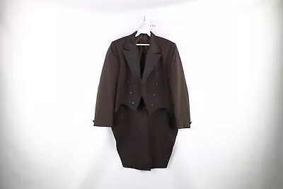 Vintage 50s Rockabilly Mens Size 39R Prom Tuxedo Tailcoat Suit Jacket Brown USA • $127.46