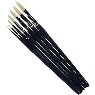 Pro Arte Series C Round Brushes Oil Acrylic Paint Hogs Hair Brush Single Artists • £5.22