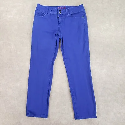 Elle Jeans Womens Size 8 Blue Denim Straight Leg Stretch 31x26 • $9
