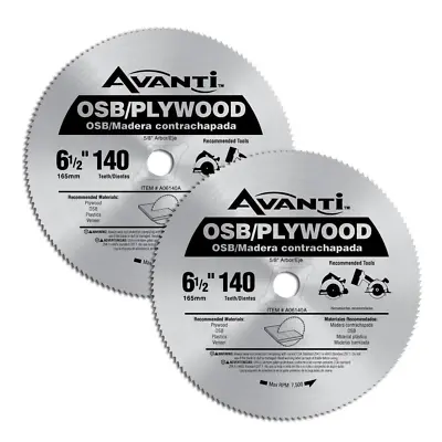 6-1/2 In. X 140-Tooth Osb/Plywood Circular Saw Blade (2-Pack) • $14.10