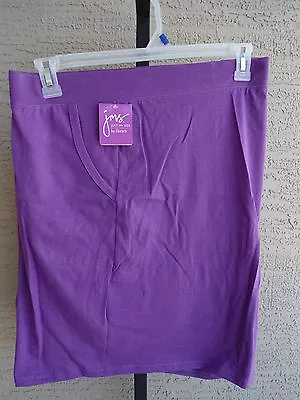 Nwt  Just My Size 5x Cotton Shorts  Relaxed Fit Stretch Waist Pocket  Violet • $13