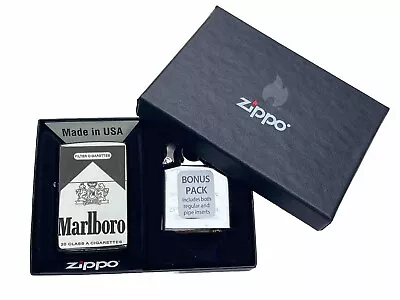 Genuine Zippo Lighter & Pipe Insert Combo Set Marlboro Design Promotional Piece • $199.95