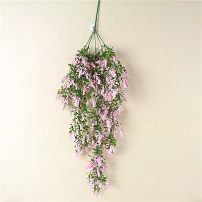 2x Artificial Lavender Trailing Vine Hanging Basket Plant Indoor Outdoor Garland • £9.99