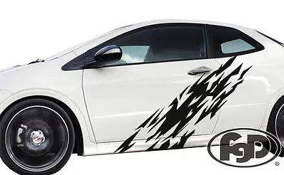 Universal Car Pinstripe Racing Side Graphics Decals 58  X 17.5   (3F26) 9 Colors • $29
