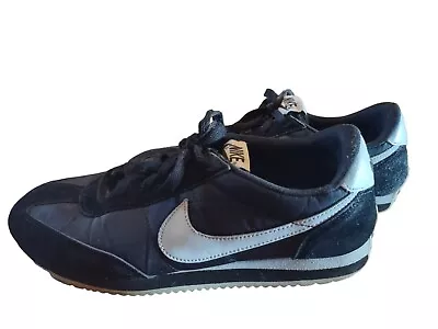 $41.99 • Buy Nike Oceania Black Suede & Nylon Vintage Retro Tennis Shoes Womans Size 8