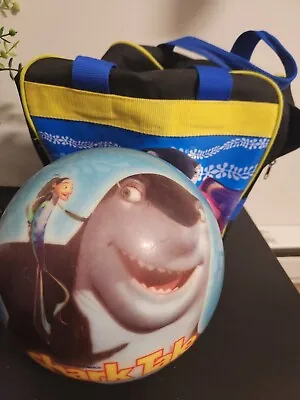 DreamWorks Shark Tale Viz-A-Ball Kids Bowling Bowl Predrilled With Matching Bag  • $48