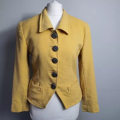 CAROLINE CHARLES  Wool Cashmere Jacket UK Size 10 Smart Blazer Made In England • £49.99
