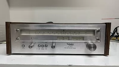 $173 • Buy Technics ST-7600 AM/FM Stereo Tuner Vintage Silver Face Wood Case WORKS GREAT 🔥