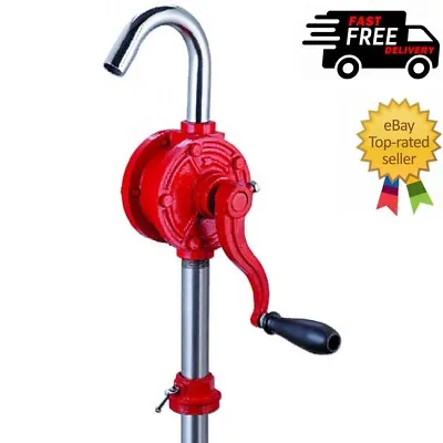 Rotary Barrel Transfer Drum Syphon Hand Pump Oil Diesel Fuel Self Priming New • £31.49