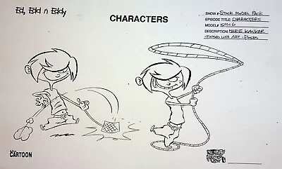 Ed Edd N Eddy 1999 Production Studio Model Cel Drawing Copy Hanna-Barbera #RB • $9.99