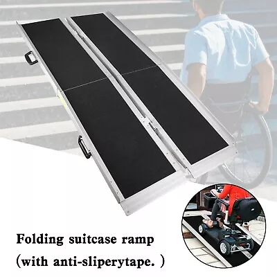 5FT Portable Wheelchair Ramp Non Skid Aluminum Foldable Mobility Scooter Ramp E4 • $199.99