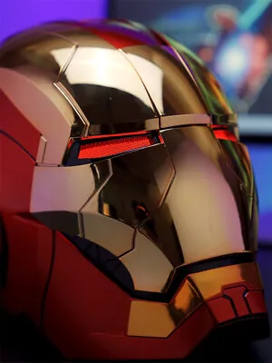 AUTOKING Iron Man MK5 1:1 Helmet Wearable Voice-control Mask Cosplay Golden Ver. • $186.82