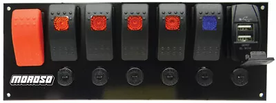 Moroso 74194 Rocker Led Switch Panel W/Breakers & Usb Ports • $233.99