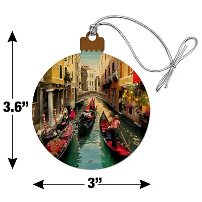 Venice Italy Gondolas Canals Wood Christmas Tree Holiday Ornament • $5.99