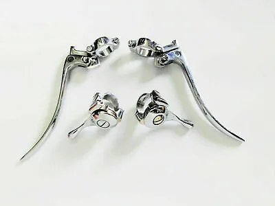Fit For Universal Vintage /Classic Motorcycle Chrome Brass Lever Set + Choke Lev • $121.56