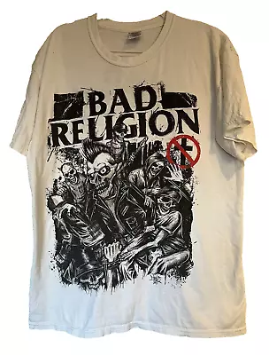 Vintage BAD RELIGION Shirt Large Band Punk 2011 European Tour Rock Nofx Rancid • £33