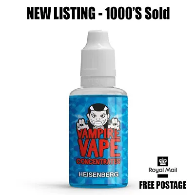 £8.99 • Buy Vampire Vape  Flavour Concentrates Heisenberg, Pinkman + More - 30ml - Cheapest