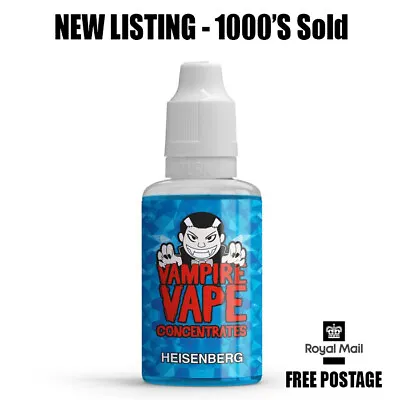 Vampire Vape  Flavour Concentrates Heisenberg Pinkman + More - 30ml - Cheapest • £8.99