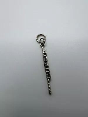 Vintage Band Oboe Flute Music Instrument Sterling Silver Bracelet Charm Pendant • $19.20