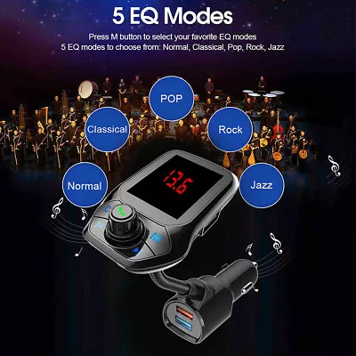 Bluetooth Car FM Transmitter MP3 Player Hands Free Radio Adapter For Most Cars • $12.01