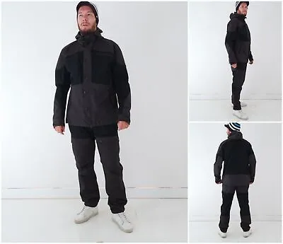 Mens HIGH MOUNTAIN Hiking Set Large Size Grey Windbreaker Suit Trousers Jacket • $94.99