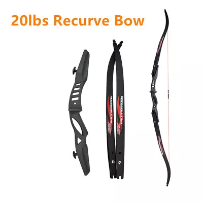 Nika Archery Recurve Bow 60  Takedown 20bs Hunting Bow Archery Target Shoot • $84.59