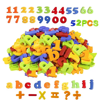 Alphabet Letters & Numbers Fridge Magnets Magnetic Kids Educational Learning Toy • £3.45