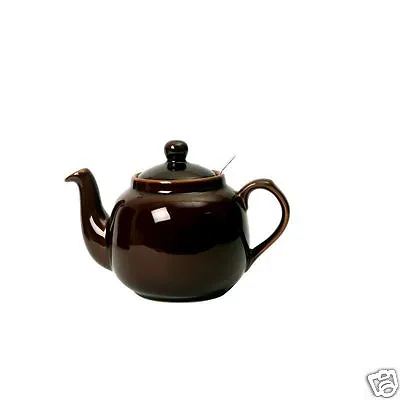 London Pottery Farmhouse Filter China Teapot ~ 4 6 Cup ~ Rockingham Brown • £34.99