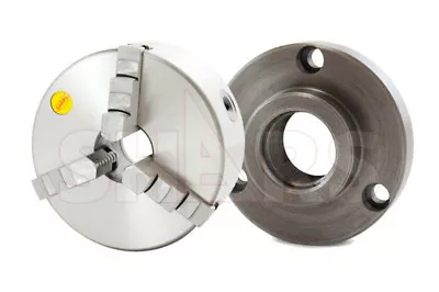 4  3Jaw Self Centering Lathe Chuck TIR Certificate+1-10 TPI Thread Back Plate L[ • $111.95