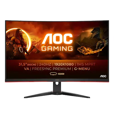 AOC C27G2ZE/BK 27  Curved Gaming Monitor Full HD 0.5ms 240Hz Refresh Rate • £195.97