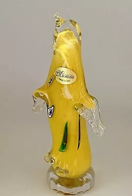 VTG Exquisite Marked Murano Handblown Art Glass Yellow Penguin Milifiori 8 H • $42.30