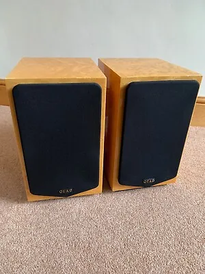 Quad 77-11L Book Shelf Speakers Set Of 2 Gloss Maple Finish With Wall Mounts. • £195