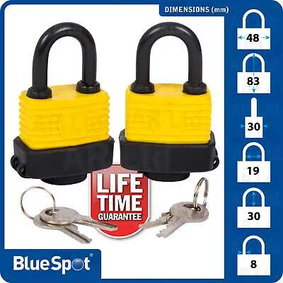 2 Padlocks With Same Key Weather Resistant Padlocks Matching Keys Shed Gate Lock • £8.99