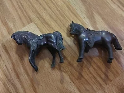 Vintage Cast Metal Horse Figures. 2.5 In Tall. • $24