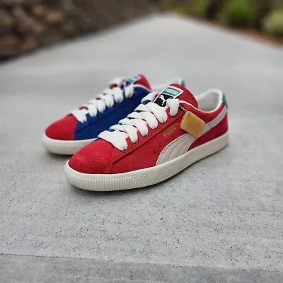 Men's Puma Suede Vintage Origins- Red/Royal Blue Shoes -New- Sz 10.5 • $45