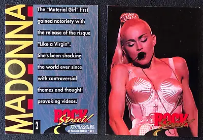 (2)x Madonna Rock Street Music 1991 Promotional PROMO Trading Cards • $3.99