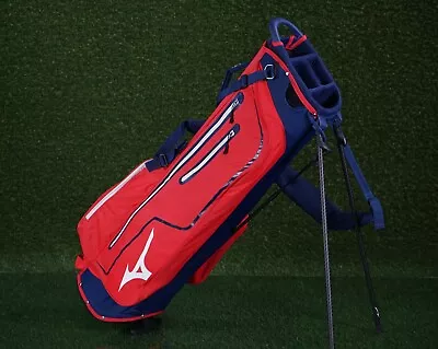 2020 Mizuno K1-l0 Stand Bag 4 Way Dividers Golf Carry Bag Red / Blue ~ L@@k!! • $189.95