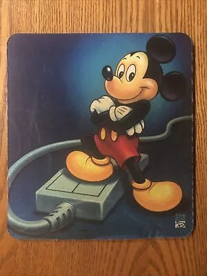 Vintage Disney Interactive Mickey Mouse Computer Mousepad-1980's-Office Desk Pad • $7