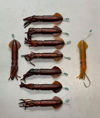NEW Mold Craft Trolling Squids (8) Tuna/Marlin Lures Plus One Rigged • $49